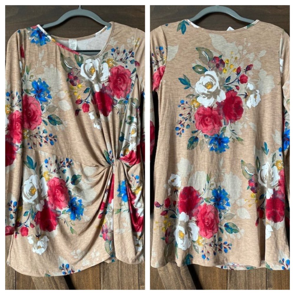 Boutique Asymmetrical Knot Front Top
